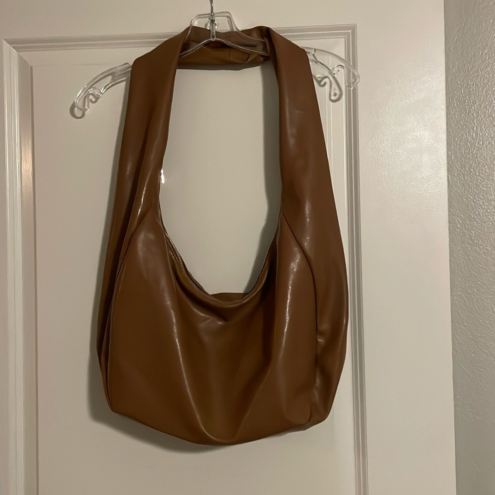 Anthro Faux Leather Camel purse